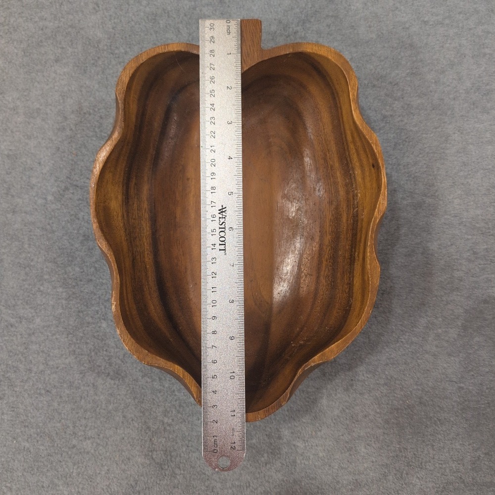 Vintage Wood Grape Bunch Shaped Serving‎ Bowl Rustic Kitchen Decor - Picture 2 of 5